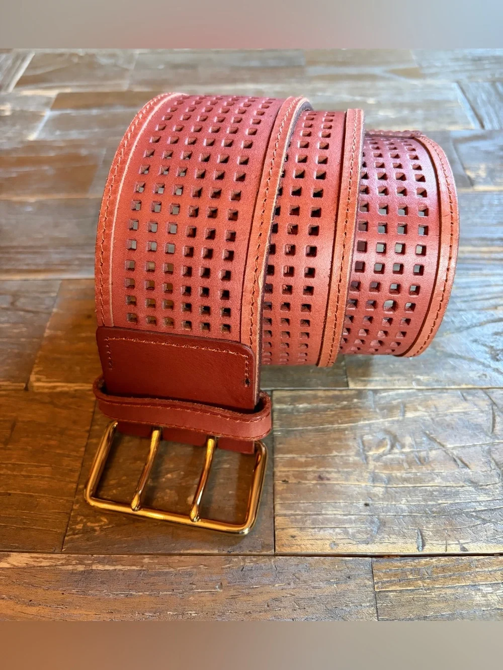 Linea  Pelle Collection Addison Cognac Leather Belt
